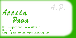 attila pava business card