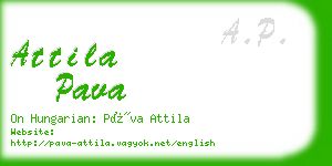 attila pava business card